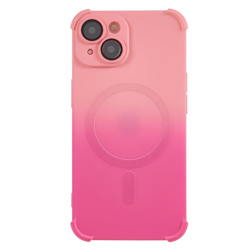 Magnetic Case for iPhone 14 Plus Gradient Dual Color Phone TPU Cover with Glass Lens Protector Magnetic Case for iPhone 14 Plus Gradient Dual Color Phone TPU Cover with Glass Lens Protector